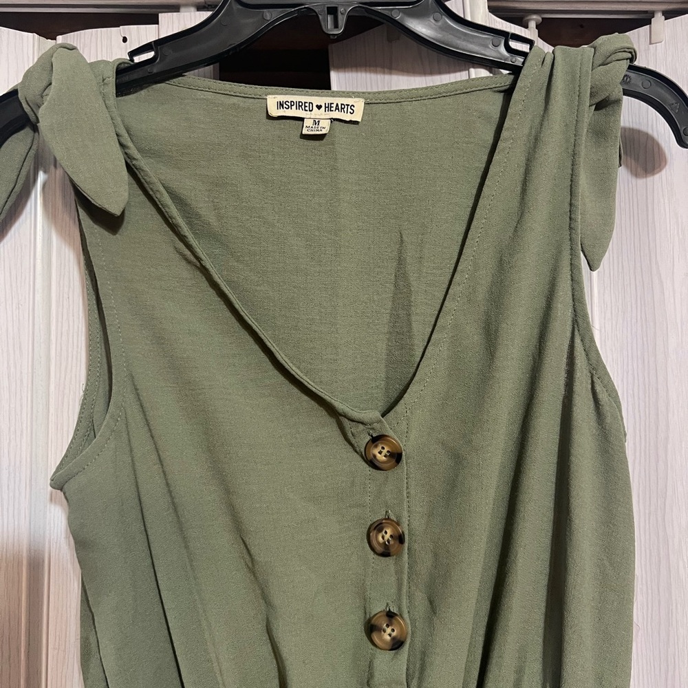 Green cute romper